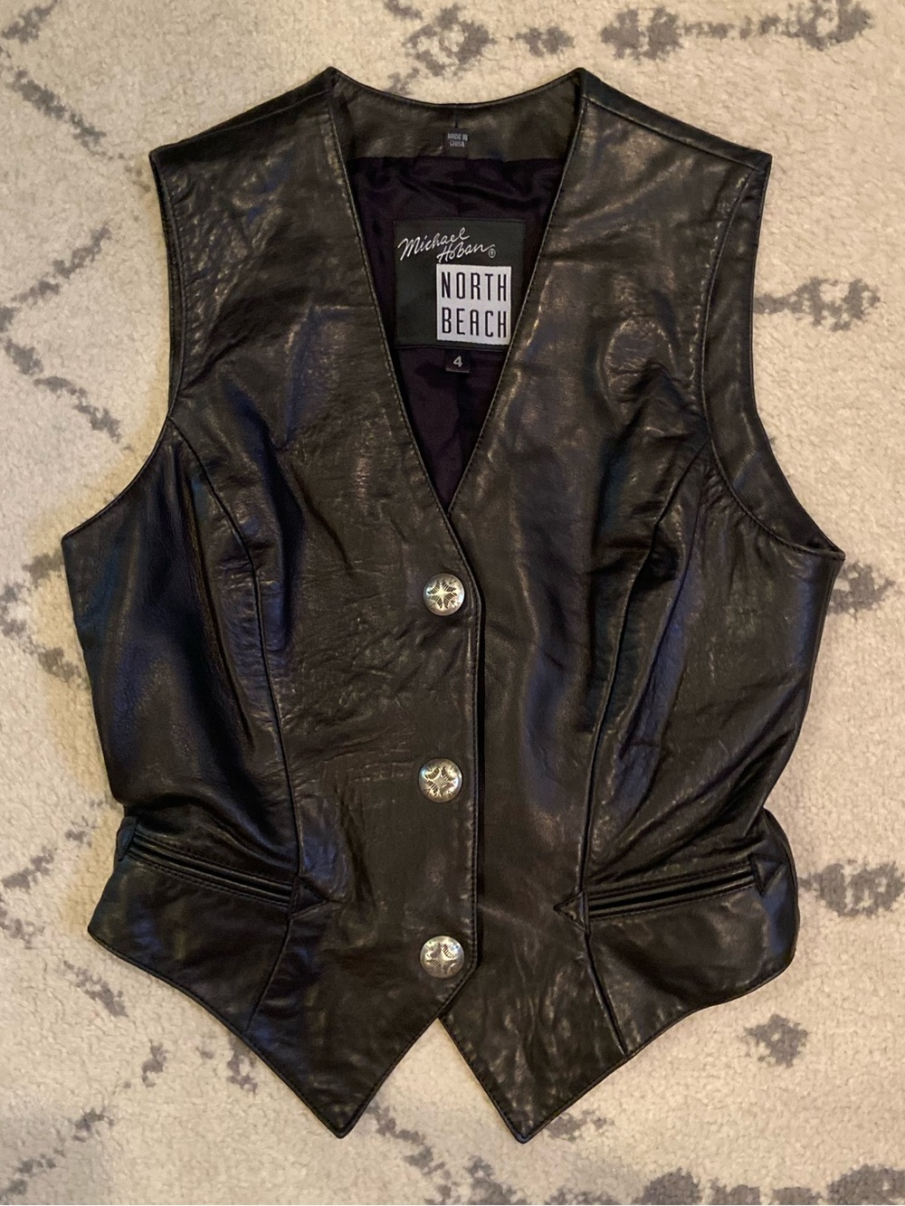 Vintage Michael Hoban North Beach leather vest